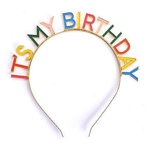 NUDFSY Colourful Birthday Headband for Celebrations Cover