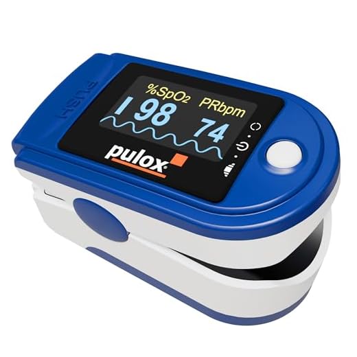 Pulsoximeter PULOX PO-200 Solo in Blau Fingerpulsoximeter für die Messung des Puls und der Sauerstoffsättigung am Finger