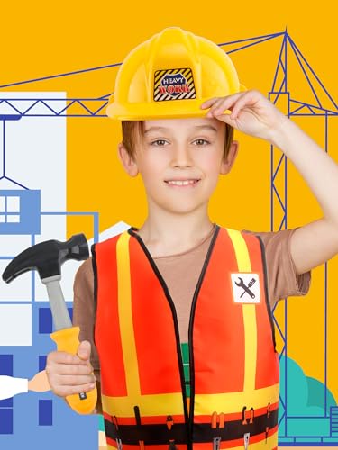 Set disfraz niño trabajador construcción 5 piezas miniatura 3