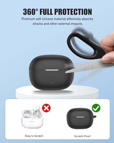 Image of Silicone Case Cover for Realme Buds T200 Lite, Protective Cover (Green)