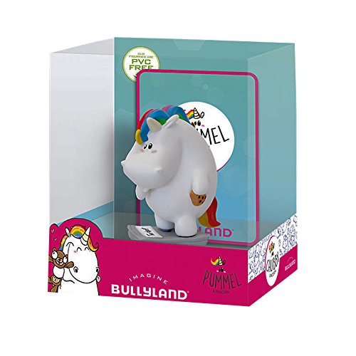 Bullyland 44391 - Statuetta di unicorno Chubby su scala con biglietto da collezione