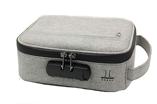 Smell Proof Bag w/Combination Lock Box – 8 Layer Stash Box for Continuous