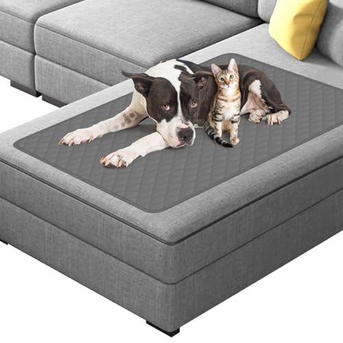 YancLife Waterproof Sofa Cover, Sofa Bed Cover, 100% Waterproof Couch Sofa Cover Furniture Protector Couch Cover, Furniture Protector Sofa Couch Cover for Kid Dog Cat Pet (Grey, 107x132 CM, 1 Pack)