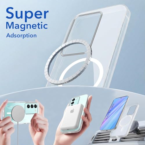 Image of Jkobi Lifetime Anti-Yellow MagSafe Compatible Clear Back Case Cover for Vivo T3 5G (Sleek Hard Crystal | Shockproof and Camera Protection)