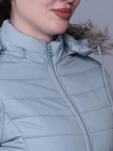 Image of RARE TIMES Women's Stylish Solid Full Sleeves Jacket | Winter Wear Quilted Jacket for Travelling | Regulaer Fit Puffer Jacket For Women