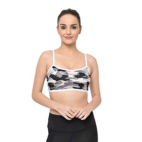 Image of Da Intimo Women's Synthetic Non-Wired Bra (DI-1256 WHITE-F20-L Camo White L)