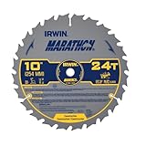 IRWIN Tools MARATHON Carbide Table/Miter Circular Blade, 10-Inch, 24T (14233)