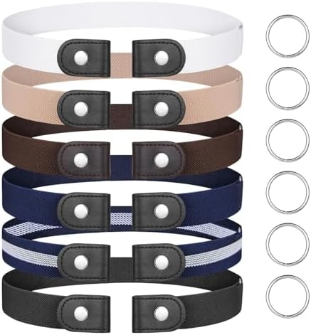 QEEYON Elastic Belt No Buckle Belt, Buckle Free Belts for Women Men, Adjustable Stretchy Belt No Show Belt for Jeans Pants Dress, Quick Release Comfort Not tight Belt
