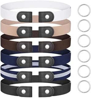 QEEYON Elastic Belt No Buckle Belt, Buckle Free Belts for Women Men, Adjustable Stretchy Belt No Show Belt for Jeans Pants Dress, Quick Release Comfort Not tight Belt