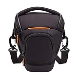 [Kapazität] kann eine Kamera, ein Objektiv und kleines Zubehör aufnehmen, drei Reißverschlusstaschen für Speicherkarten, Batterien usw.