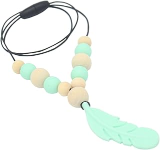 Toyvian Colar Mastigável Colar De Enfermagem Colar De Bebê Brinquedo De Mastigar De Silicone Verde Colar De Dentição Colar De Mordedor De Silicone Mordedor Molar Pingente De Bebê Colares