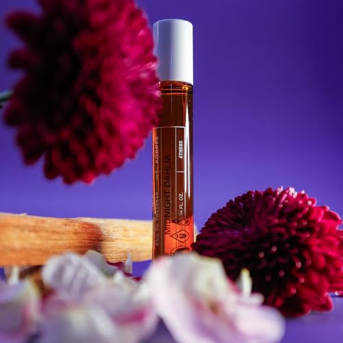 Image of KORRES Eau de Toilette, Midnight Dahlia Perfume for Women, 0.34 Fl Oz | Floral Fruity Amber Fragrance with Lychee, Peony, Raspberry, Cedarwood & Musk, Clean Greek Scent