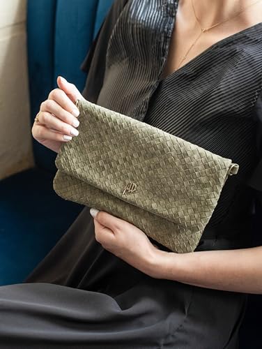 Image of Jild Hobo Style Woven Bag for Women - Soft Handmade Genuine Leather Work Tote Bag - Cross Body Womens Purse