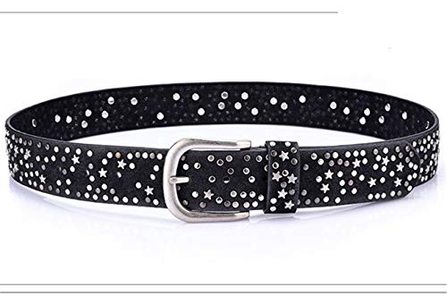 Andongnywell Women's PU Studded Rivets Belt With Dress Jeans Waist Strap Waist Rivet Cinch Waistband3