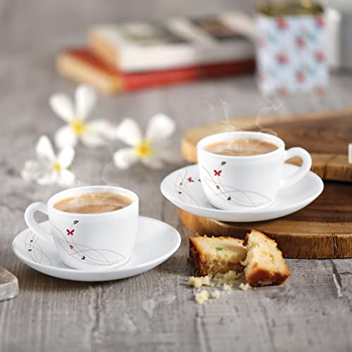 26% OFF on CELLO Dazzle Queen Cup & Saucer 130 ml | Home and Kitchen Decor Items | Cups, Mugs and Saucer for Kitchen | Coffee Cup and Saucer Set | Set of 6 | Lush Fiesta, White 26% OFF on CELLO Dazzle Queen Cup & Saucer 130 ml | Home and Kitchen Decor Items | Cups, Mugs and Saucer for Kitchen | Coffee Cup and Saucer Set | Set of 6 | Lush Fiesta, White