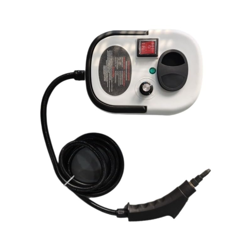 Limpiador de vapor de 1.4 L, 1500 W de alta potencia, 6 niveles de vapor ajustables, calentamiento rápido de 15 segundos, accesorios multiusos 12 en 1 para suelo, cocina, lechada, azulejos, coche