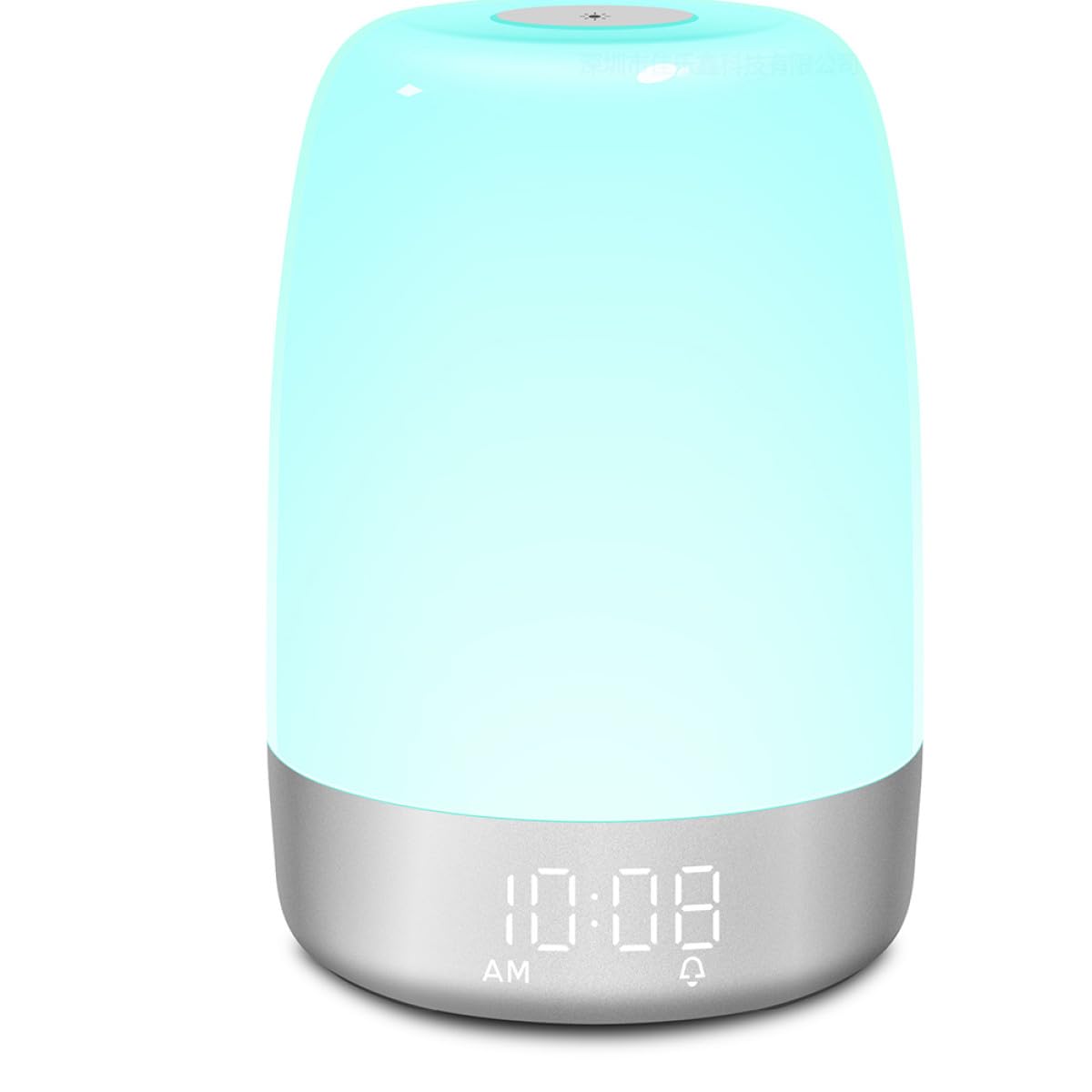 Artibetter Veilleuse de Réveil LED Tactile Mode Réveil Coloré, Minuterie Intégrée, en Abs Blanc pour Chambre à Coucher
