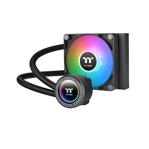 Thermaltake TH120 ARGB Sync V2 CPU Liquid Cooler/AlO Liquid Cooling/Fan 120mm*1/PWM 500~2000 RPM/Mirror Waterblock/MB ARGB Sync Control, CL-W360-PL12SW-A , Black