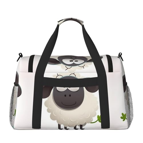 Sheep Travel Duffel Bag Lightweight Waterproof Carry On Tote Bag Foldable Weekender Overnight Bags Sport Gym Bag For Women Men2