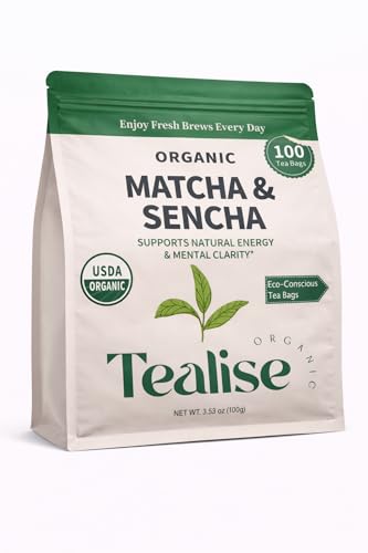 Té verde orgánico Matcha y Sencha 100 saquitos miniatura 1