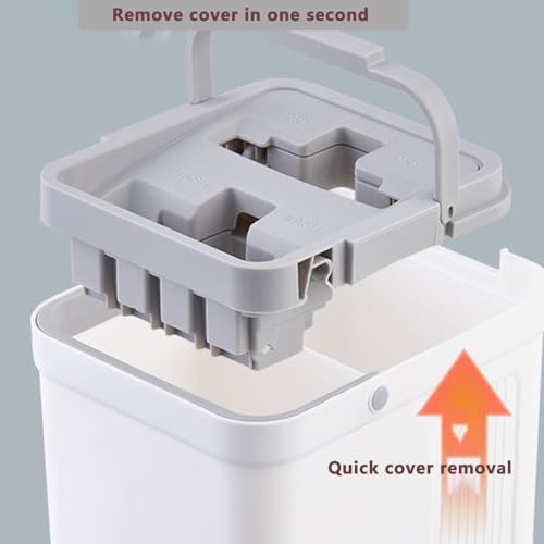 Yolispa Wischmopp Set mit Eimer Bodenwischer Set mit Auswringfunktion 360°Drehbarer Bodenwischer Flachmop und 5 Mikrofaser Wischpads Nass und Trockeneinsatz für alle Bodenarten – Bild 4