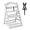 hauck Seggiolone Pappa in Legno Alpha+ - Seggiolone Evolutivo da 6 mesi fino a 90 kg - Sedia Evolutiva con Barra Frontale, Cintura Inguinale e a 5 Punti - Legno Certificato FSC® - Crema