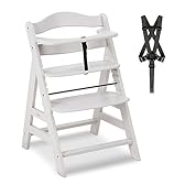 hauck Seggiolone Pappa in Legno Alpha+ - Seggiolone Evolutivo da 6 mesi fino a 90 kg - Sedia Evolutiva con Barra Frontale, Cintura Inguinale e a 5 Punti - Legno Certificato FSC® - Crema