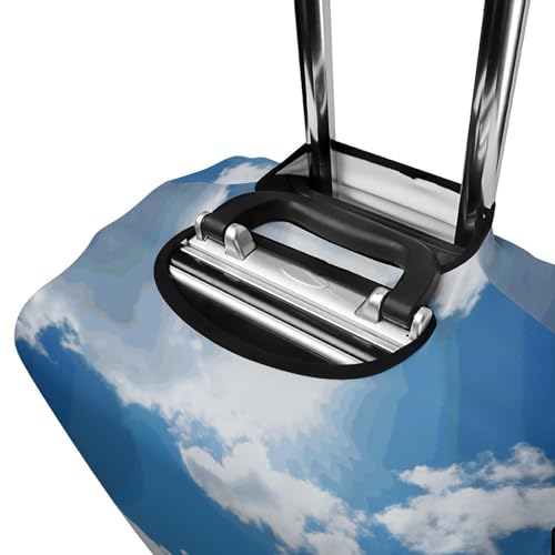 Housse de valise anti-rayures blanche nuage pour protéger les grands bagages - 5