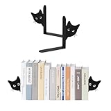 2 Pezzi FermalibriGattino Fermalibri Decorativi in MetalloPortalibri Decorativi Gatto Port...