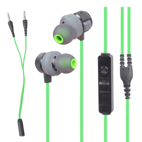 Oxxggkao Auriculares intraurales con cable con aislamiento de ruido con micrófono de 3,5 mm para smartphones, música, auriculares de computadora