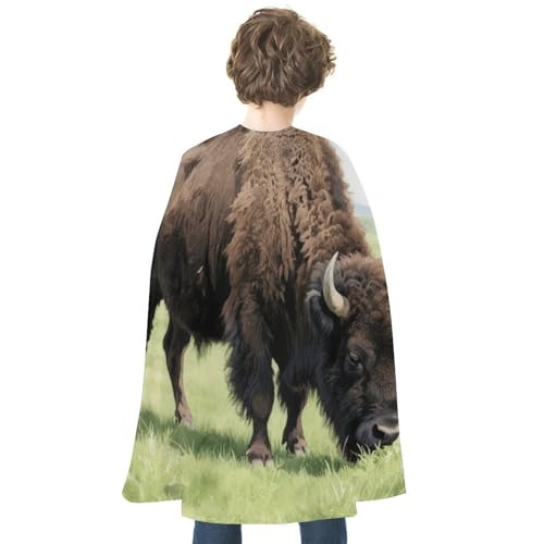 Disfraz capa reversible de bisonte americano para Halloween