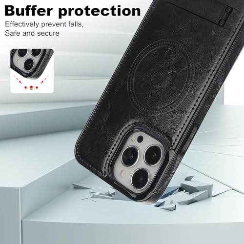 Coque iPhone 12 Pro Max magnétique cuir antichoc béquille protection complète - 5