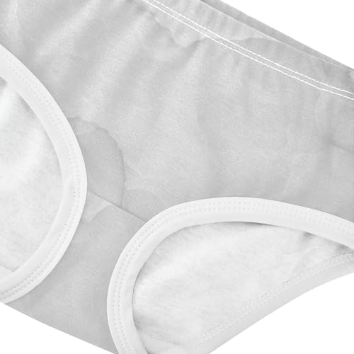 Grey White Marble Texture Girls Underwear Toddlers 2t Cotton Panties for Girl Fun Briefs Kids Undies4