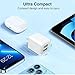 REKNA USB Wall Charger, Dual Port Cube Power Adapter Charger Plug Block Charging Box, Dual Port Wall Fast Charging Adapter, Compatible for i Phone 14 13 12 11，Milky White