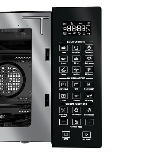 Image of Whirlpool 29 Litres Convection Microwave Oven With 300 Plus Auto Cook Menus (Magicook Pro 31CES-E, Black, Air Fryer, Rotisserie)