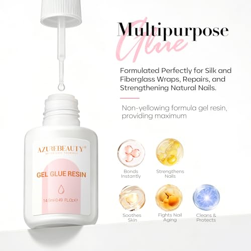 Image of AzureBeauty Nail Repair Glue for Broken Cracked Split Weak Nails | Quick Dry No UV Needed, Easy Application, Durable & Long-Lasting Fast Glue False Nails, Press On Nails