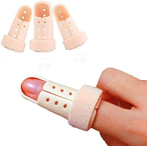 Plastic Finger Splints, 3 Size Mallet Dip Finger Support for Protector Broken Finger Straightening Knuckle Immobilizer