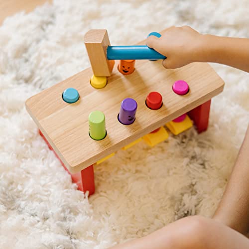 Melissa & Doug Banco de trabajo para martillear, Juguete infantil de madera, Juguete clásico, Juguete educativo, Montessori, Juguetes de Desarrollo, Regalo para niños y niñas de 2 3 4 Años