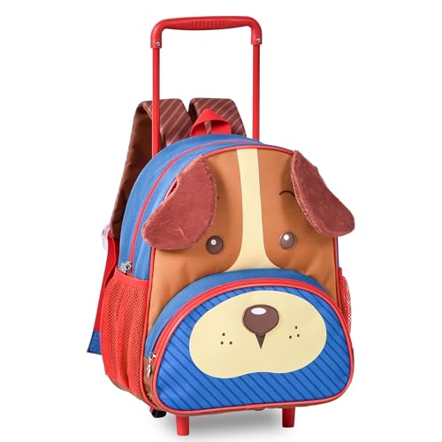 Mochila de Rodinha Infantil Cachorro Escolar Crian�a Clio Pets 13 Polegadas (Caramelo)