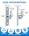 WENHUALI Wall Mount Gate Hinges 2 Pack Farm & Chain Link Gate Hinges with 5/8'' Pin, Heavy Duty Outdoor Metal for Fence Posts