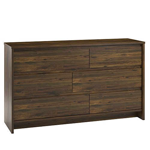 Ameriwood Home Atlas Dresser 6 Drawer, Standard