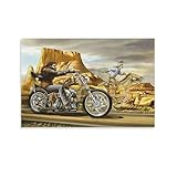 Tcxmpp Ghost Rider David Mann Motorcycle Wall Art Deco Aesthetic Posters Canvas Wall Art Prints for Wall Decor Room Decor Bedroom Decor Gifts Posters 16x24inch(40x60cm) Unframe-style