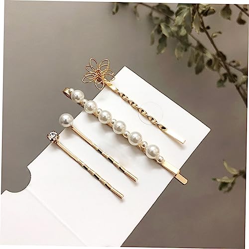 FOMIYES 4 Pcs Presilhas De Cabelo Para Grampos De Cabelo Para Presilhas De Cabelo De Pérola Grampos