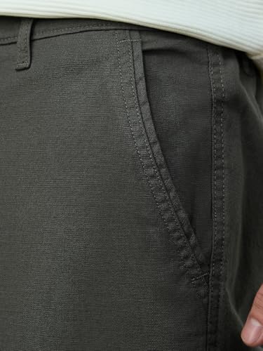 Image of The Souled Store Chino Shorts: Men and Boys Buttoned Solid Regular Fit Knee Length Cotton Blend Chino Shorts