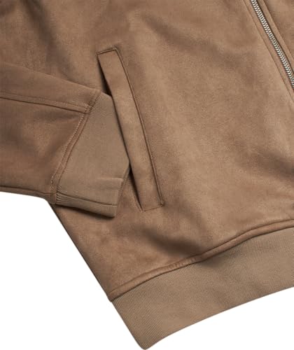 Ben Sherman Men's Bomber Jacket - Cozy Full Zip Up Faux Suede Bomber Jacket for Men - Casual Mens Suede Jacket (S-XL) 5