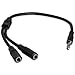 StarTech.com MUYHSMFF Adattatore per cuffie con prese separati per cuffie e microfono, Connettori da 3.5mm (1 Maschio e 2 Femmina)