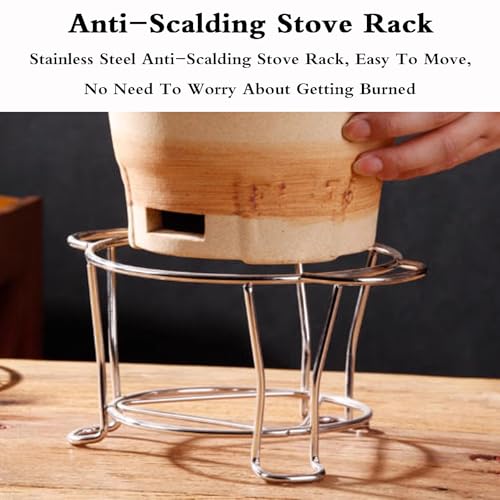 Réchaud à charbon de bois portable en argile table grillade nomade - 6