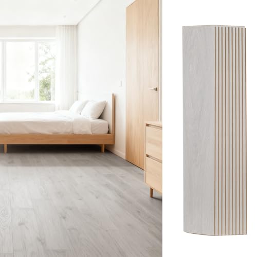 15 Sq.Ft.Vinyl Click-Lock Rigid Flooring–Softer & Quieter Underfoot, Non-Slip & Waterproof, Scratch-Resistant,Low-Formaldehyde Comfort Core Planks (Ivory Ash)