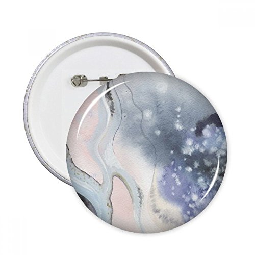 Badge bouton rond encre aquarelle pour customiser un vêtement terne