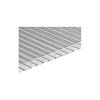 Set mit 14 Stück UV-beständigen Polycarbonat-Doppelstegplatten für Gartengewächshaus (605 x 1210 x 4 mm)